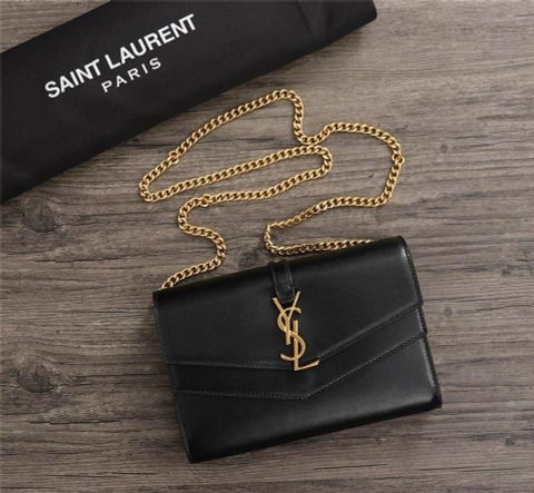 Túi ysl da lỳ size 23cm đẹp màu nâu và đen