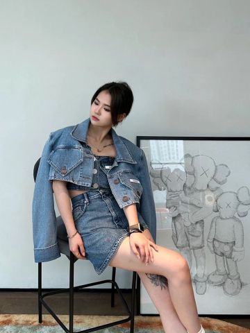 Áo khoác jeans nữ dáng lửng siêu ngắn kiểu độc SIÊU CẤP