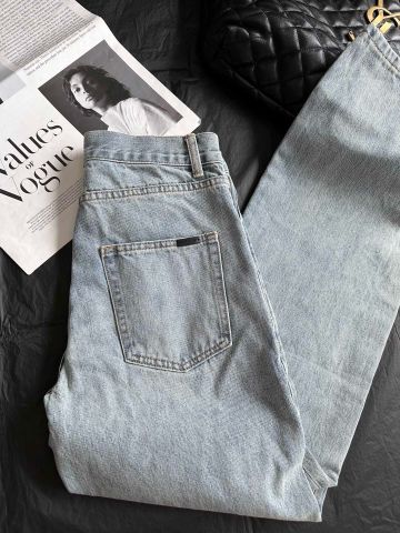 Quần jeans nữ YSL* ống thẳng VIP 1:1