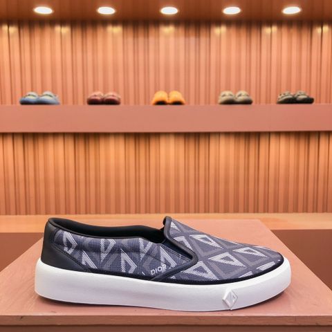 Giày slip on nam DIOR* hoạ tiết kim cương đẹp SIÊU CẤP