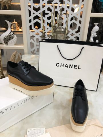 Giày nữ Stella McCartney đế bánh mỳ cao 8cm da bò mềm xịn SIÊU CẤP