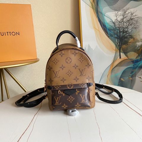 Ba lô LV* nữ size mini hoạ tiết Monogram nâu đẹp size 15x22cm hàng cao cấp 