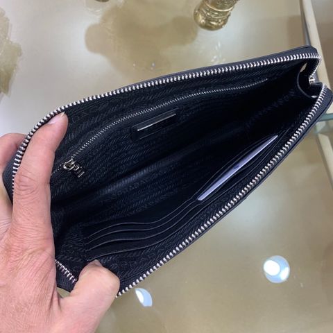 Clutch prada phối vân cá sấu đẹp 25cm