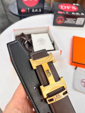 Belt nam HERMES* cao cấp dây da bò mềm Dây da