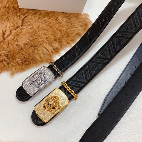 Belt nam VERSACE* mặt nạm đá dây da bò dập hoạ tiết nổi đẹp cao cấp