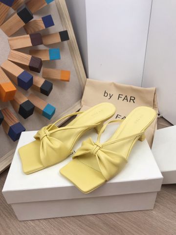 Sandal nữ By Far* quai da bò xoắn kiểu đẹp sang SIÊU CẤP