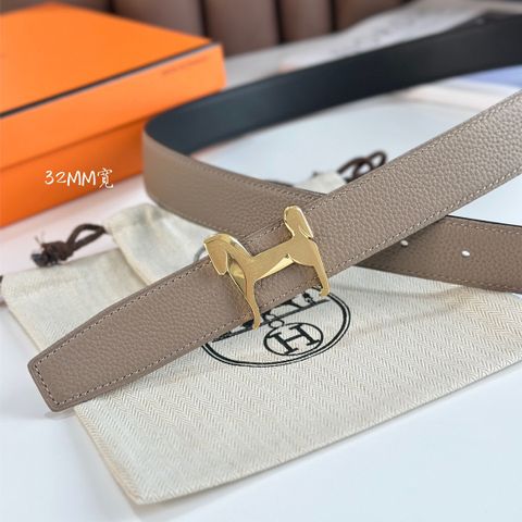 Belt nam nữ HERMES* bản 3.2cm dây da bò cao cấp