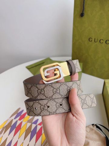 Belt nam nữ GUCCI* bản 3.0cm dây hoạ tiết Logo