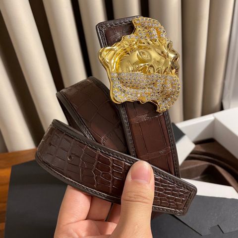 Belt nam VERSACE* dây da cá sấu mặt nạm đá đẹp sang VIP 1:1