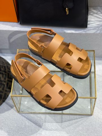 Sandal nữ Hermes* da bò lỳ mềm đẹp VIP 1:1