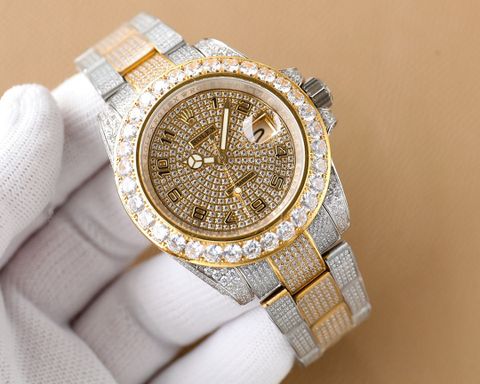 Đồng hồ nam rolex* dây kim loại nạm full kim cương đẹp lịch lãm nồi bật hàng VIP 1:1