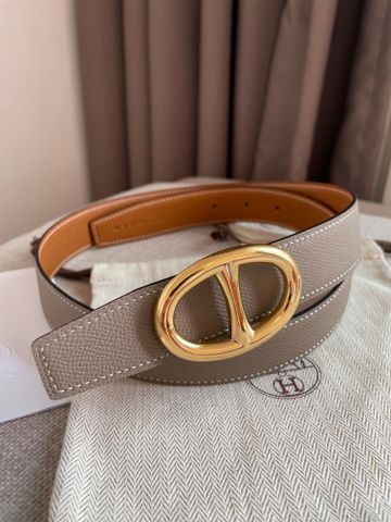 Belt nam nữ Hermes* bản 3,2cm dây da dùng 2 mặt