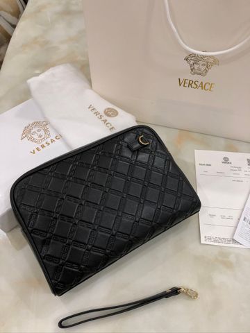 Clutch VERSACE nam nữ da mềm đập hoạ tiết đẹp cao cấp size 28cm