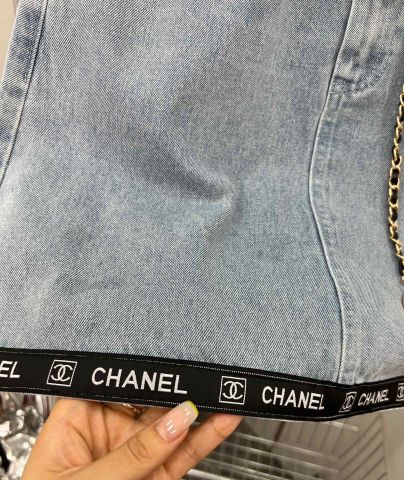 Chân váy jeans chanel* cao cấp