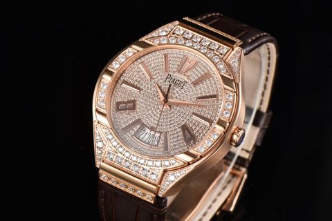 Đồng hồ nam Piaget* dây cá sấu mặt nạm full kim đẹp sang VIP 1:1