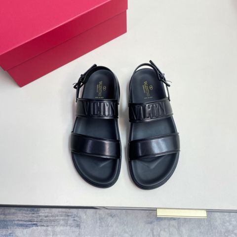 Sandal nam VALENTINO* da bò in chữ Logo đẹp cao cấp