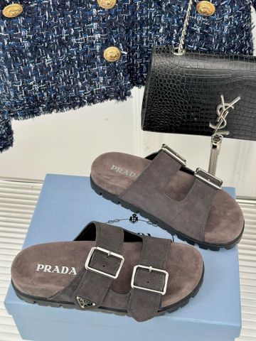 Dép nữ PRADA* quai da bò lộn hai quai dáng khỏe đẹp