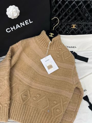 Áo len nữ chanel* cổ lọ dệt hoạ tiết nổi đẹp VIP 1:1