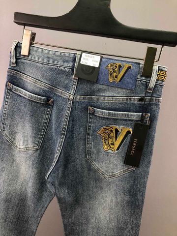 Quần jeans nam versace* thêu hoạ tiết logo vàng