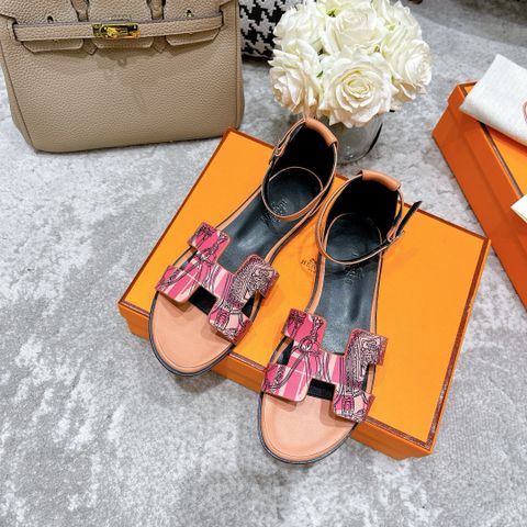 Sandal nữ Hermes* da bò in hoạ tiết đẹp độc VIP 1:1 chất lượng hàng đầu