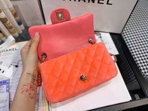 Túi xách nữ CHANEL* nhung đẹp sang size 20cm