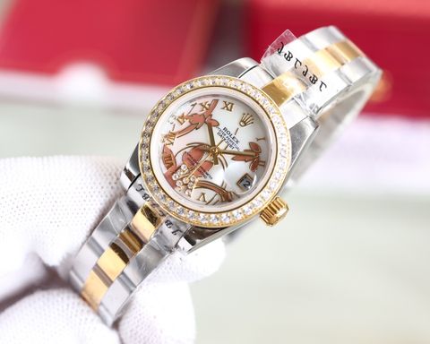 Đồng hồ nữ rolex* dây kim loại case nhỏ 28mm SIÊU CẤP