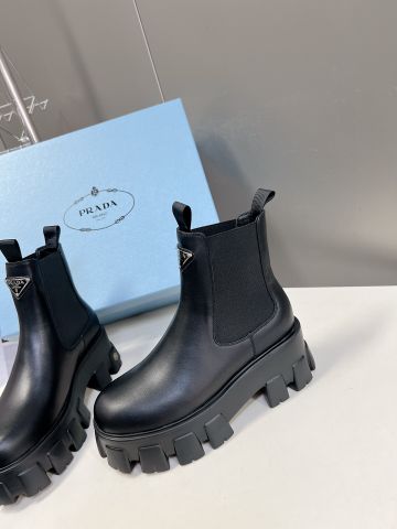 Giày nữ cao cổ PRADA* cao 6cm đẹp VIP 1:1