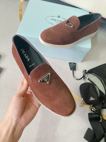 Giày slip on nam PRADA* da lộn