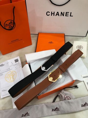 Belt nam nữ HERMES* bản vừa 3,5cm dây da bò togo nhập khẩu cao cấp  hàng SIÊU CẤP