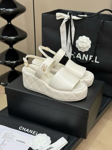 Sandal nữ đế xuồng CHA*NEL* mẫu mới da cừu mềm đẹp xịn VIP 1:1