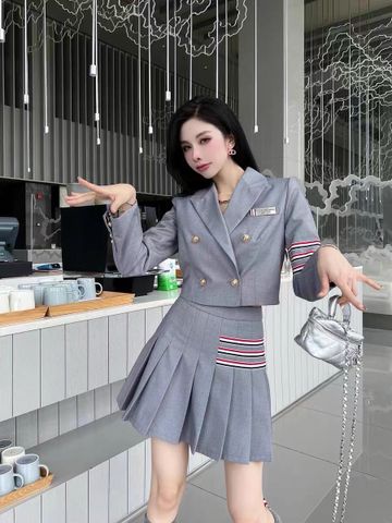 Bộ áo vest và váy xoè THOM* BROWNE* kiểu đẹp trẻ trung SIÊU CẤP