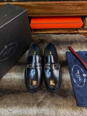 Giày nam Loafer PRADA* da bóng mờ đẹp lịch lãm VIP 1:1 Chất lượng hàng đầu