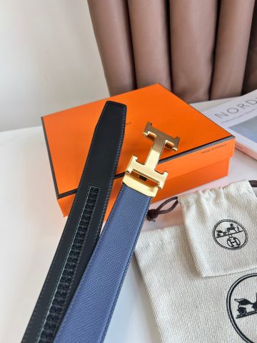 Belt nam HERMES* khoá bấm cao cấp