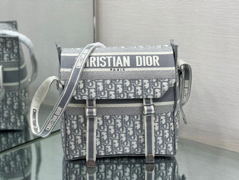 Túi DIOR* nam nữ đeo chéo chất vải canvas hoạ tiết oblique đẹp siêu cấp