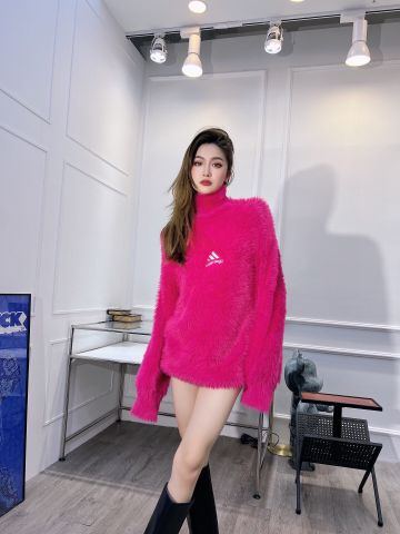 Áo len lông BALENCIAGA* x adidas màu hồng cực đẹp độc SIÊU CẤP