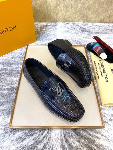 Giày nam Loafer LV* da cá sấu cực đẹp lịch lãm VIP 1:1