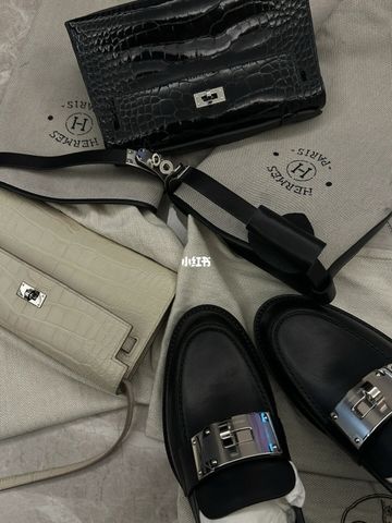 Giày nữ Loafer Hermes* da bê khoá bạc đẹp sang VIP 1:1