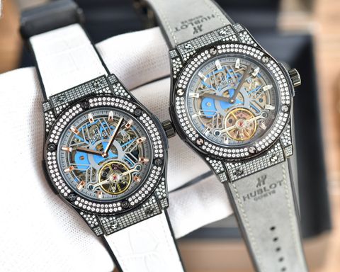 Đồng hồ nam Hublot* lộ cơ viền đá