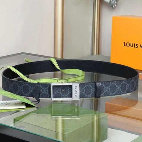 Belt nam nữ GUCCI* bản rộng 3.5cm dây hoạ tiết Logo cao cấp