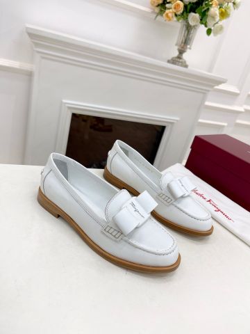 Giày nữ Loafer SALVATORE* da bò nơ đẹp sang VIP 1:1 chất lượng hàng đầu