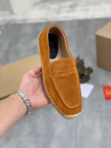 Giày slip on nam đế cói Lou.bou.tin* da lộn kiểu đẹp