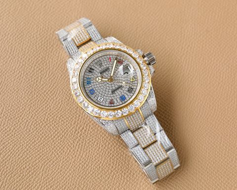 Đồng hồ nam rolex* dây kim loại nạm full kim cương đẹp lịch lãm nồi bật hàng VIP 1:1