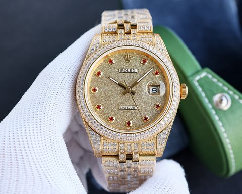 Đồng hồ nam rolex* dây kim loại nạm full kim cương đẹp sang trọng lịch lãm VIP 1:1