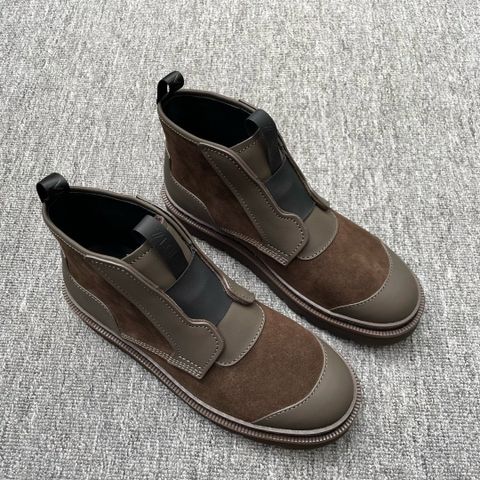 Giày nam cao cổ zegna* da lỳ phối da lộn kiểu đẹp độc VIP 1:1