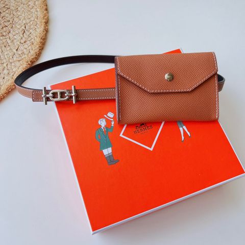 Belt bag Hermes* cho nữ kèm ví nhỏ da bò togo mềm đẹp hàng cao cấp