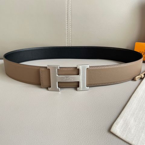 Belt nam HERMES* bản 3,8cm Dây da sử dụng được cả hai mặt đẹp và tiện lợi