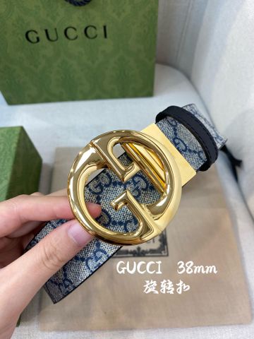 Belt nam GUCCI* bản 3,8cm dây hoạ tiết Logo đẹp