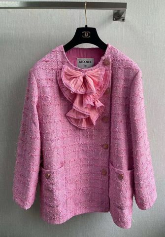 Áo khoác dạ tweed chanel* hồng  đẹp VIP 1:1