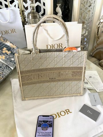 Túi xách nữ Dior* book tote SIÊU CẤP mẫu mới trần vân kim cương đính hạt siêu đẹp sang