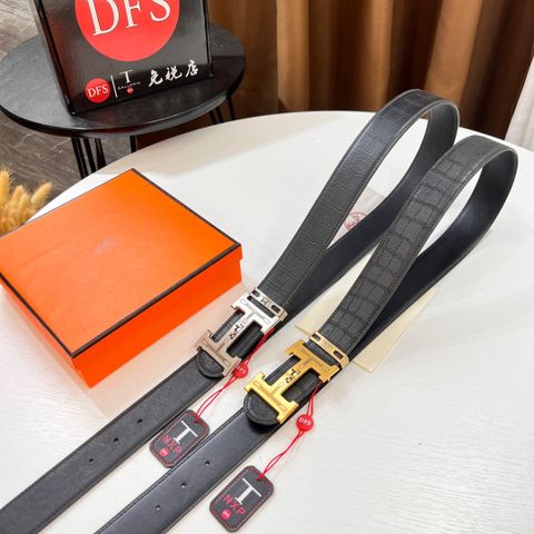 Belt nam Hermes* dây vân cá sấu bản 3,8cm